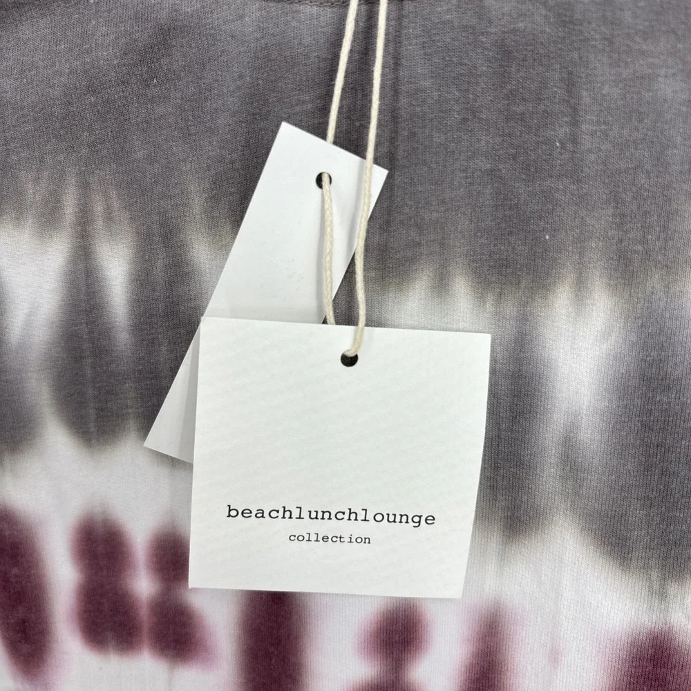 Beach Lunch Lounge Tie Dye Oversized Lightweight Sweatshirt Gray Size Medium NWT - Picture 5 of 7